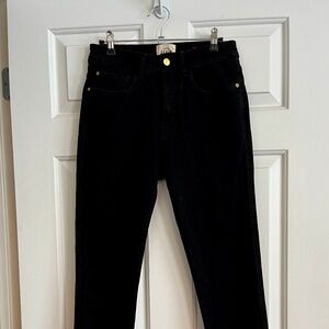 Sezane The Perfect ⅞ Slim Black Denim Jeans | Size 29